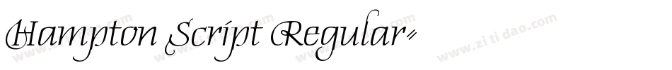 Hampton Script Regular字体转换
